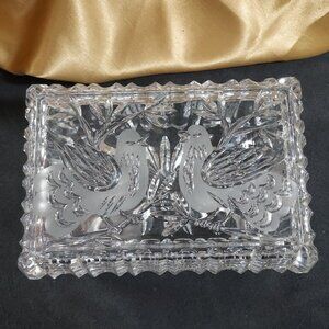 Hofbauer Byrdes Highly Collectible Crystal Bird Box